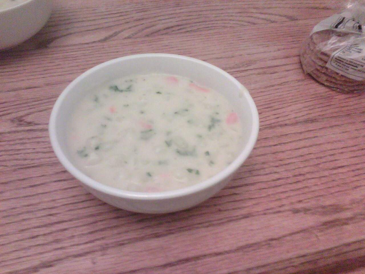 Bowl of loaded baked potato soup