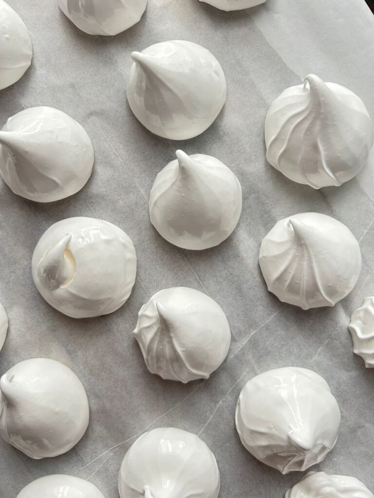 Spooky ghost meringue cookies