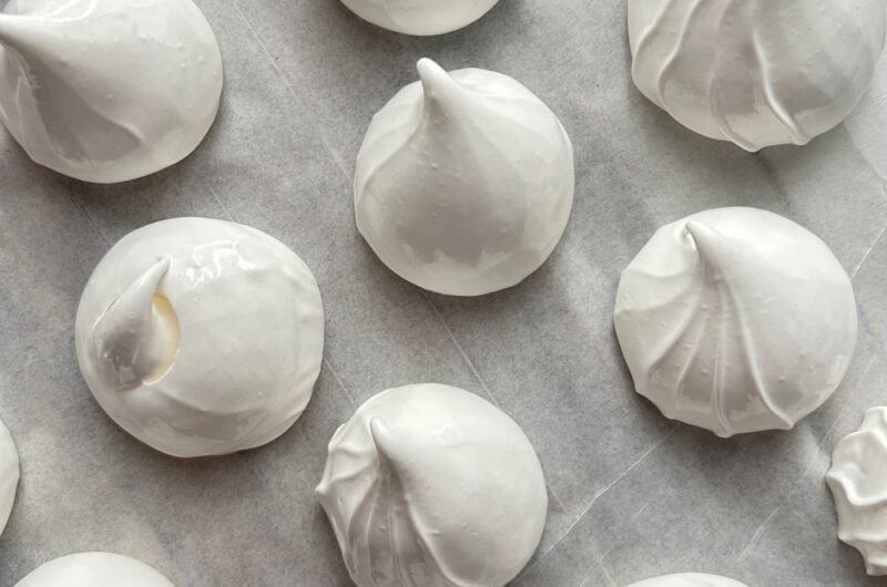 Spooky Ghost Meringue Cookies