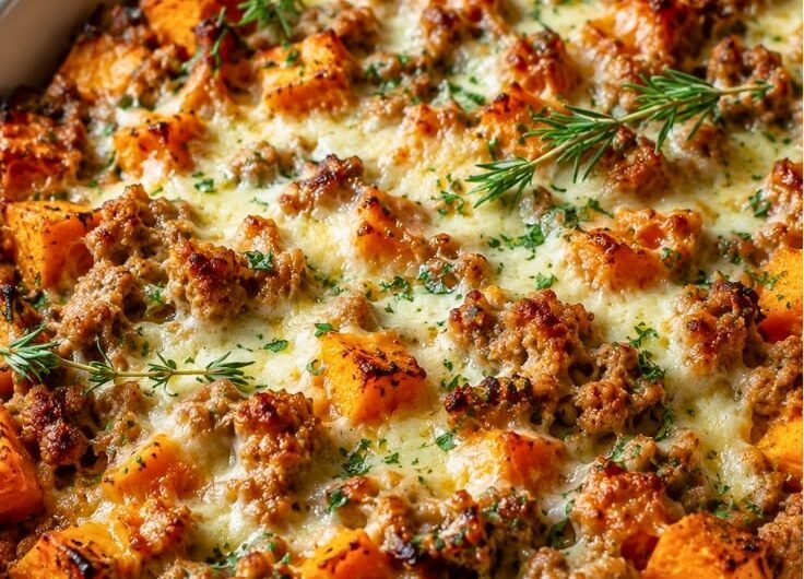 Ground Turkey Sweet Potato Bake