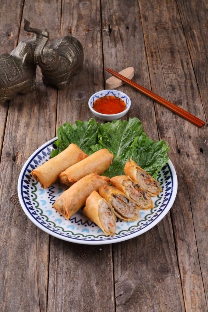 Crispy rice paper dumplings