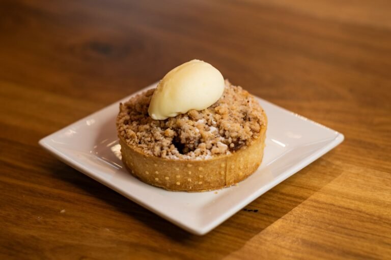Warm Apple Crisp with Vanilla Ice Cream (The Easy 50-Minute Fall Dessert)