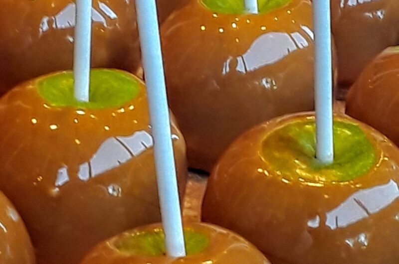 Spooky Caramel Apples