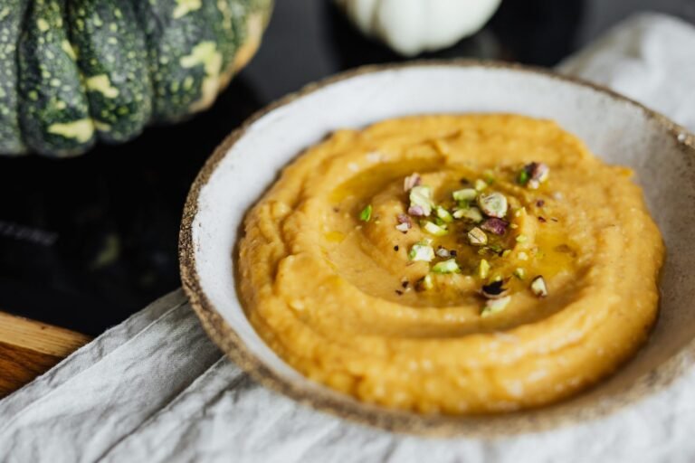 Spooky Pumpkin Hummus (The Creamy 15-Minute Halloween Party Dip)