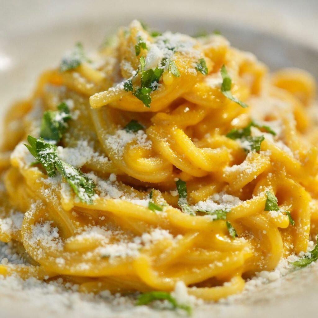 Creamy Pumpkin Pasta (The Cozy 25-Minute Fall Pasta) 2 Creamy Pumpkin Pasta — penne in silky pumpkin-parmesan sauce with herbs