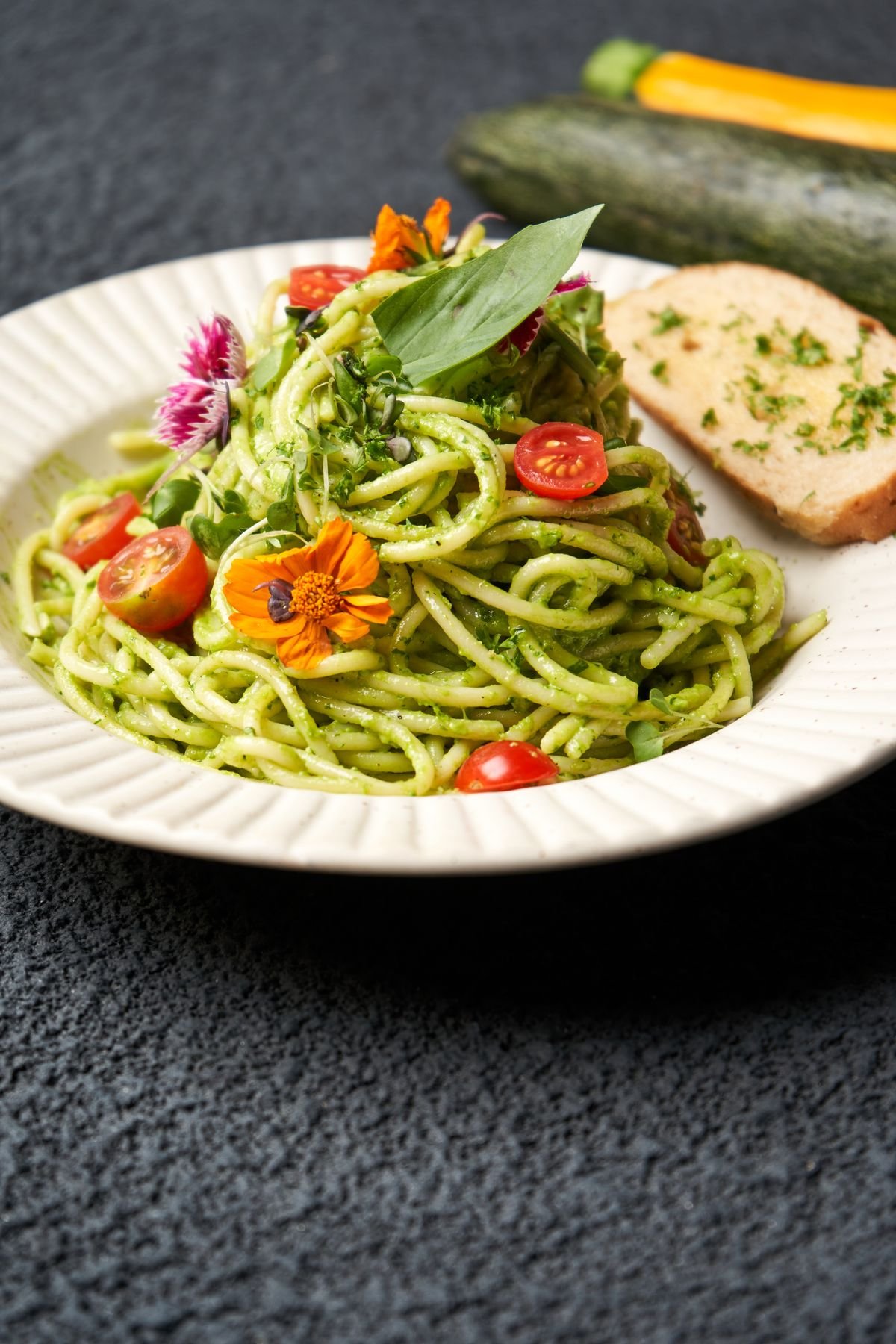 Slime Green Pesto Pasta (The Spooky 15-Minute Halloween Dinner) 2 Slime green pesto pasta