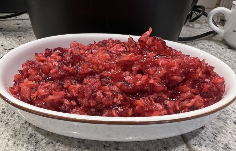 Homemade cranberry sauce
