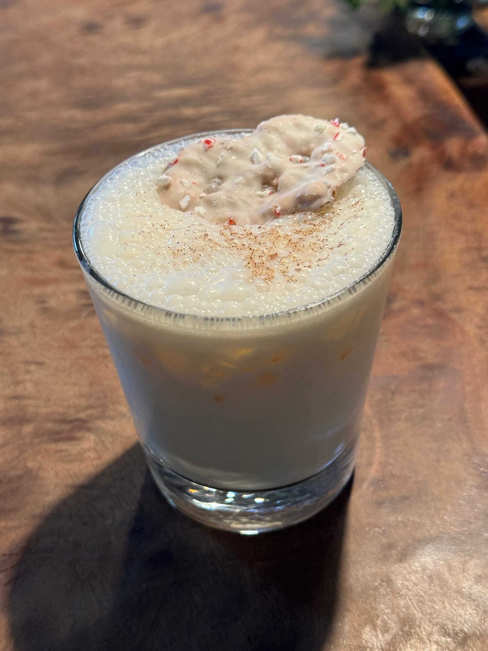 Homemade Eggnog (Thick, Creamy, Gently Spiced for Christmas) 3 A glass of eggnog topped with whipped cream and nutmeg