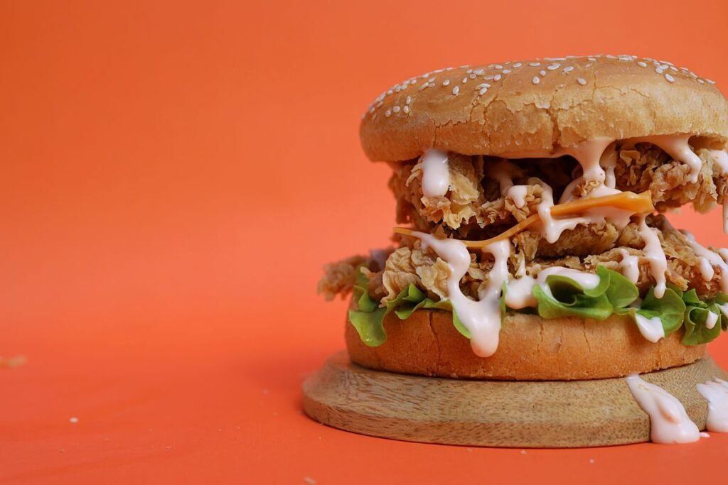 Crispy Chicken Caesar Sandwich (The Crunchy 30-Minute Dinner) 4 Crispy chicken caesar sandwich with creamy Caesar dripping over the panko-crusted chicken