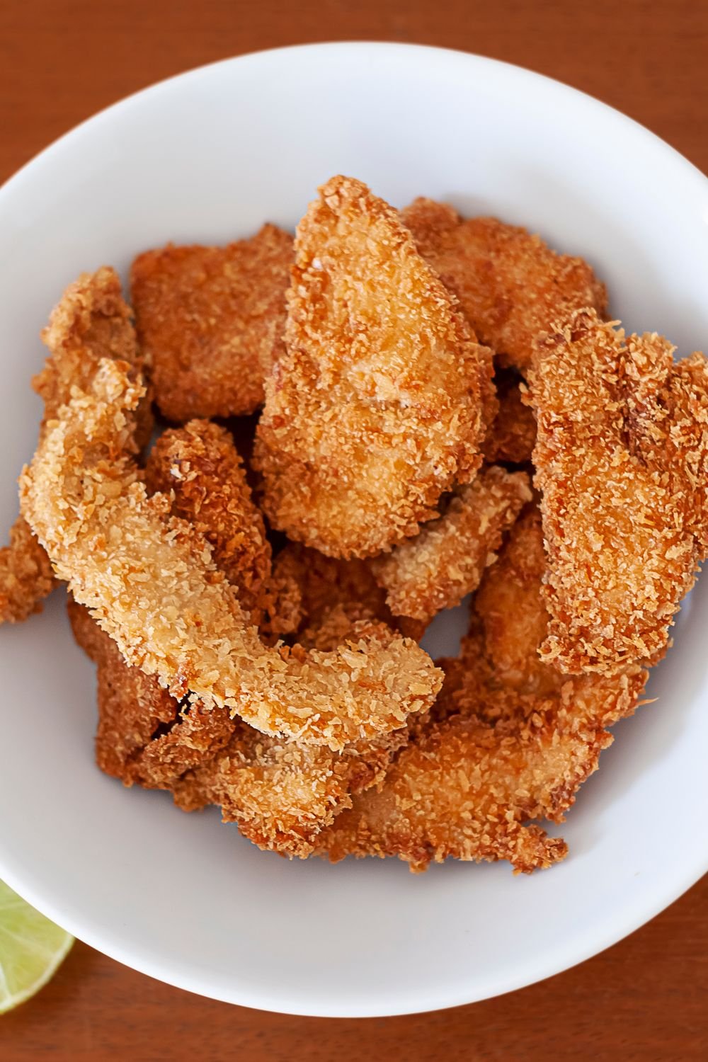 Golden crispy chicken strips